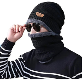 Wool Cap With Neck Warmer| Beanie | Neck Warmer Scarf