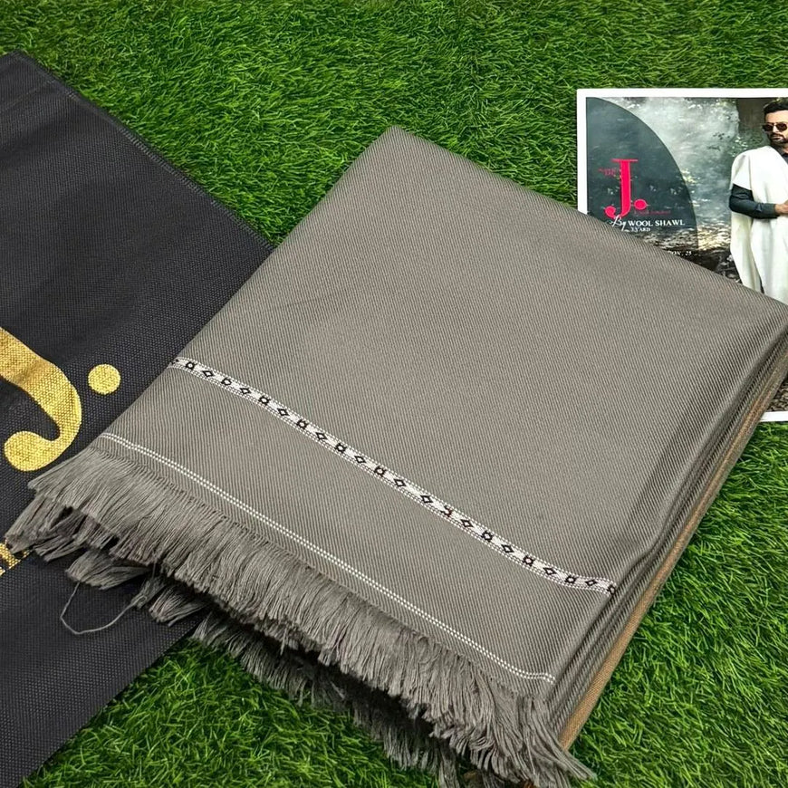 1 Pc Men's Wool Embroidered Shawl